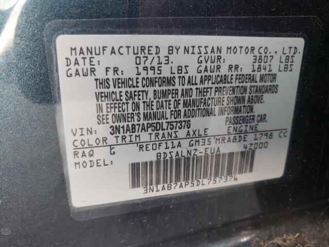 Photo 10 from auction – 2013 NISSAN SENTRA S with VIN 3N1AB7AP5DL757376