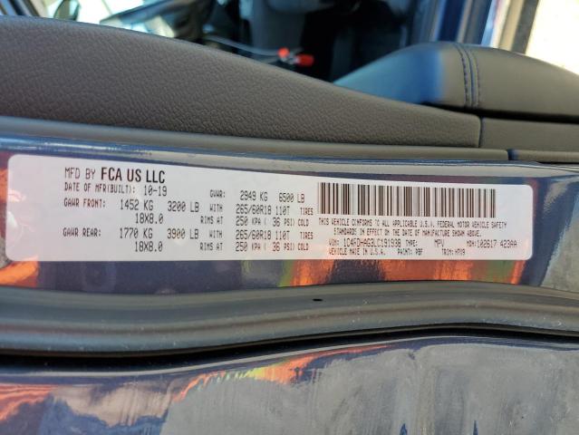 Photo 10 from auction – 2020 DODGE DURANGO SX with VIN 1C4RDHAG3LC191938