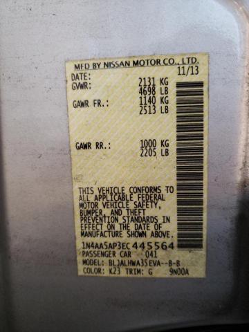 Photo 10 from auction – 2014 NISSAN MAXIMA S with VIN 1N4AA5AP3EC445564