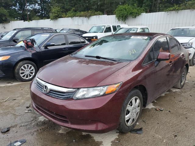 Photo 2 from auction – 2012 HONDA CIVIC LX with VIN 19XFB2F55CE105065