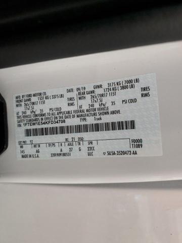 Photo 10 from auction – 2019 FORD F150 SUPER with VIN 1FTEW1E54KFD34708