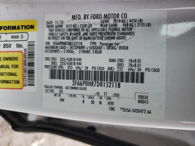 Photo 10 from auction – 2013 FORD FUSION SE with VIN 3FA6P0HR7DR152118