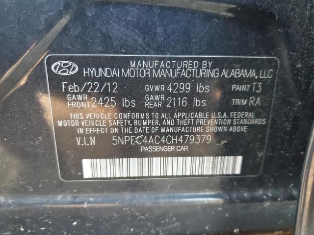 Photo 10 from auction – 2012 HYUNDAI SONATA SE with VIN 5NPEC4AC4CH479379