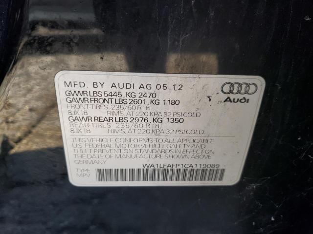 Photo 10 from auction – 2012 AUDI Q5 PREMIUM with VIN WA1LFAFP1CA119089