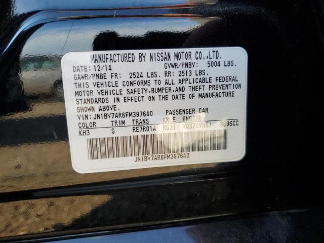 Photo 10 from auction – 2015 INFINITI Q50 BASE with VIN JN1BV7AR6FM397640
