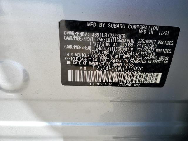 Photo 10 from auction – 2022 SUBARU FORESTER P with VIN JF2SKAEC4NH410936