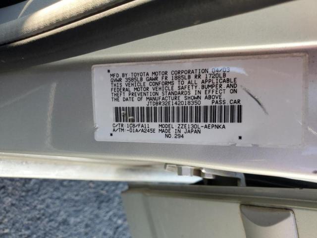 Photo 10 from auction – 2004 TOYOTA COROLLA CE with VIN JTDBR32E142018350