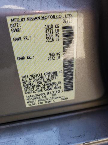 Photo 10 from auction – 2013 NISSAN ALTIMA 2.5 with VIN 1N4AL3AP6DC917303