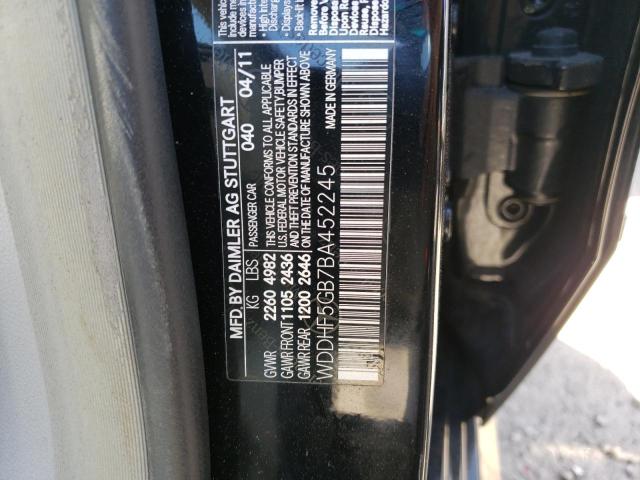 Photo 10 from auction – 2011 MERCEDES-BENZ E 350 with VIN WDDHF5GB7BA452245