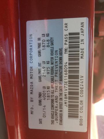 Photo 10 from auction – 2014 MAZDA 3 TOURING with VIN JM1BM1V73E1168094