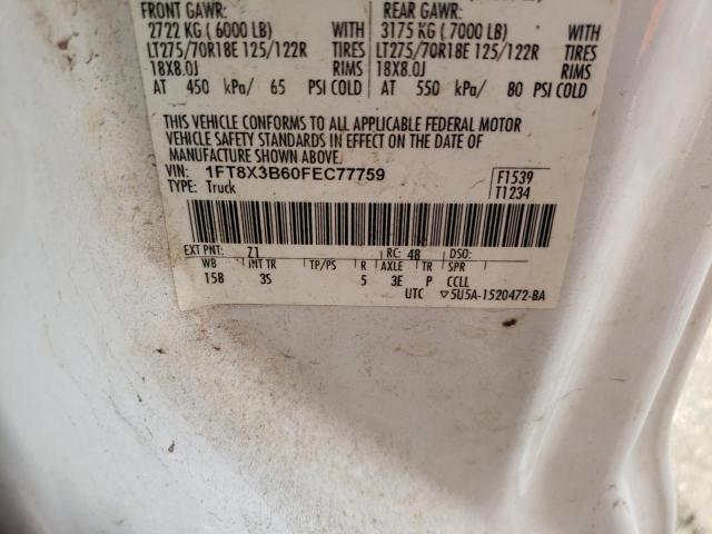 Photo 10 from auction – 2015 FORD F350 SUPER with VIN 1FT8X3B60FEC77759