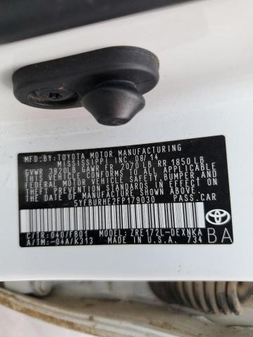 Photo 10 from auction – 2015 TOYOTA COROLLA L with VIN 5YFBURHE2FP179030