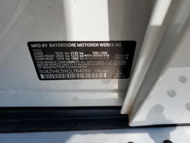 Photo 10 from auction – 2012 BMW X5 XDRIVE3 with VIN 5UXZV4C5XCL764253