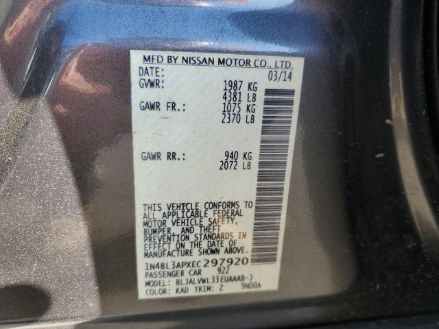 Photo 10 from auction – 2014 NISSAN ALTIMA 3.5 with VIN 1N4BL3APXEC297920