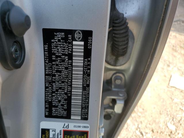 Photo 10 from auction – 2013 TOYOTA CAMRY L with VIN 4T1BF1FKXDU232718