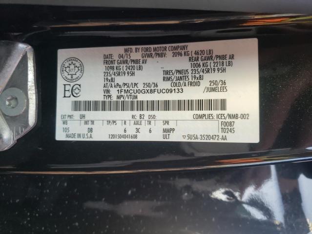 Photo 10 from auction – 2015 FORD ESCAPE SE with VIN 1FMCU0GX8FUC09133