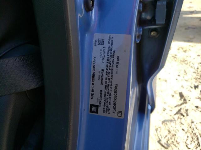 Photo 10 from auction – 2014 CHEVROLET SPARK LS with VIN KL8CA6S93EC588015