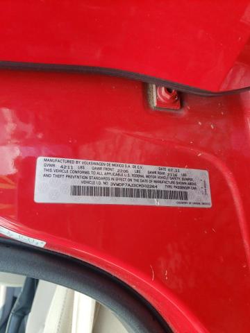 Photo 10 from auction – 2012 VOLKSWAGEN JETTA SE with VIN 3VWDP7AJ3CM302264