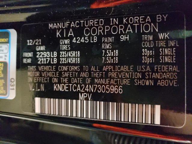 Photo 10 from auction – 2022 KIA SELTOS SX with VIN KNDETCA24N7305966