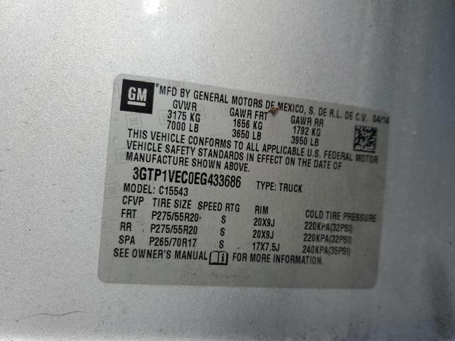 Photo 10 from auction – 2014 GMC SIERRA C15 with VIN 3GTP1VEC0EG433686