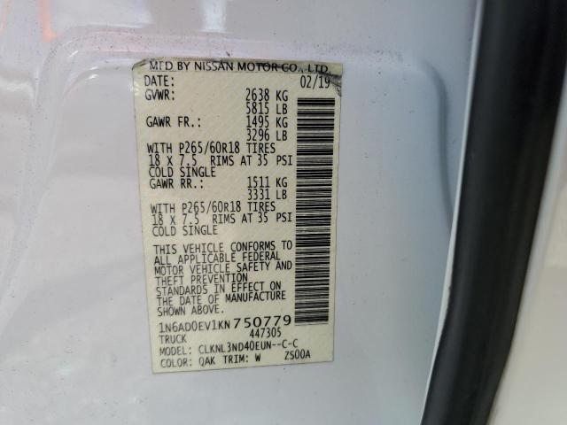 Photo 10 from auction – 2019 NISSAN FRONTIER S with VIN 1N6AD0EV1KN750779