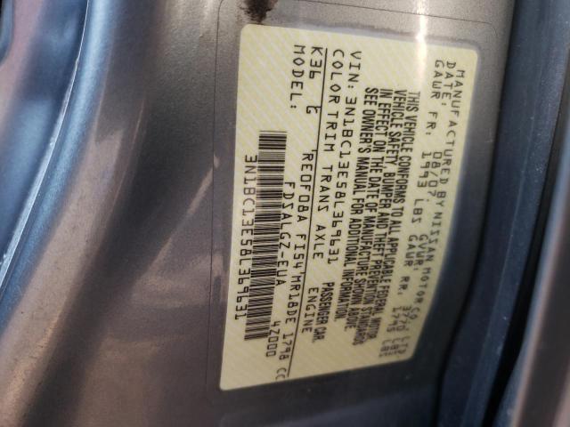 Photo 10 from auction – 2008 NISSAN VERSA S with VIN 3N1BC13E58L369631