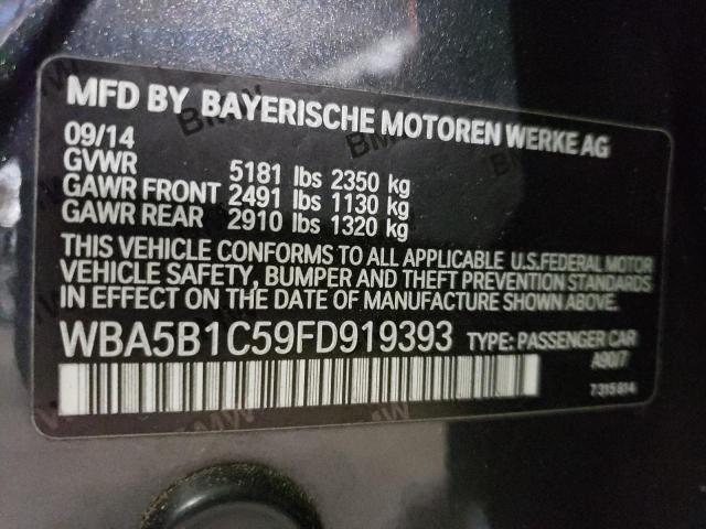 Photo 10 from auction – 2015 BMW 535 I with VIN WBA5B1C59FD919393