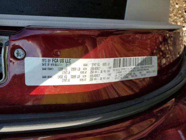 Photo 10 from auction – 2017 CHRYSLER PACIFICA T with VIN 2C4RC1EG7HR705387