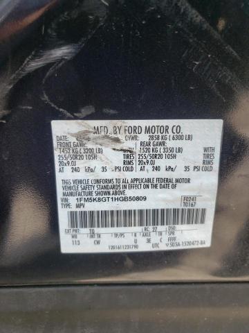 Photo 10 from auction – 2017 FORD EXPLORER S with VIN 1FM5K8GT1HGB50809