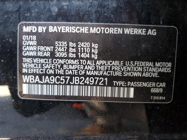 Photo 10 from auction – 2018 BMW 530E with VIN WBAJA9C57JB249721