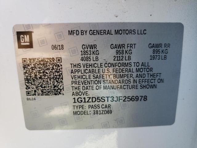 Photo 10 from auction – 2018 CHEVROLET MALIBU LT with VIN 1G1ZD5ST3JF256978