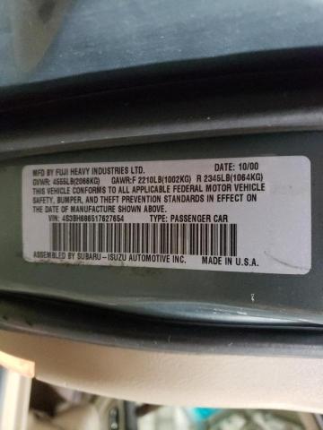 Photo 10 from auction – 2001 SUBARU LEGACY OUT with VIN 4S3BH686517627654