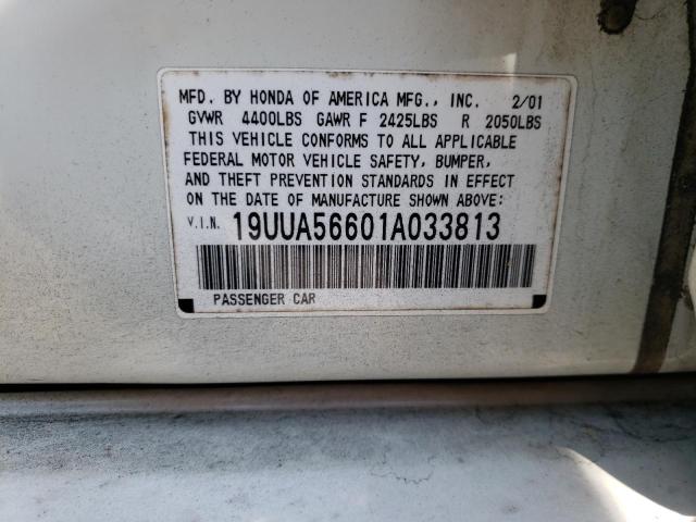 Photo 10 from auction – 2001 ACURA 3.2TL with VIN 19UUA56601A033813