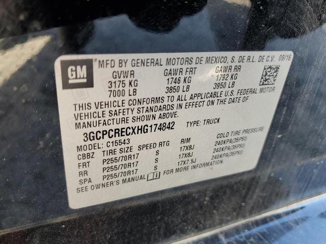 Photo 10 from auction – 2017 CHEVROLET SILVERADO with VIN 3GCPCRECXHG174842