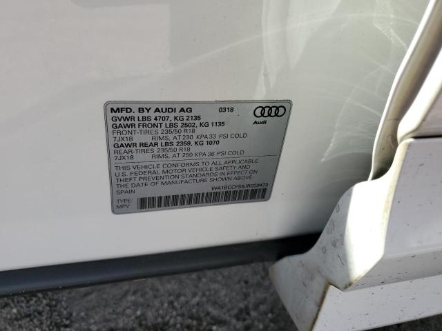 Photo 10 from auction – 2018 AUDI Q3 PREMIUM with VIN WA1BCCFS8JR029473