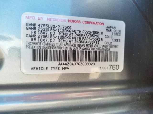 Photo 10 from auction – 2016 MITSUBISHI OUTLANDER with VIN JA4AZ3A37GZ038023