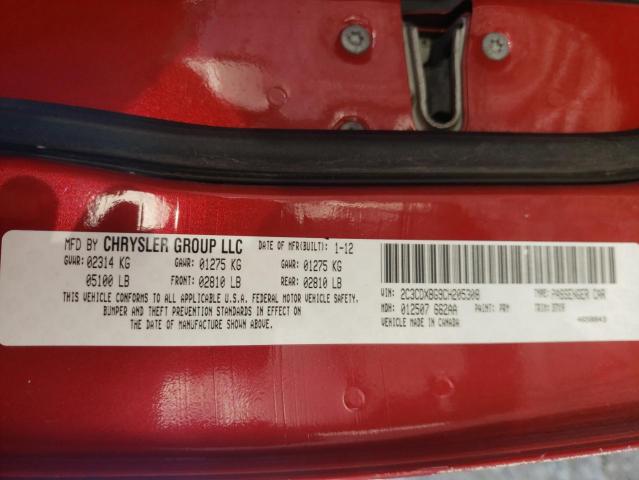 Photo 10 from auction – 2012 DODGE CHARGER SE with VIN 2C3CDXBG9CH205308