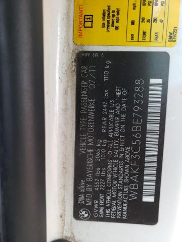 Foto 10 de la subasta – 2011 BMW 328 XI con VIN WBAKF3C56BE793288