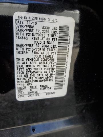 Photo 10 from auction – 2011 NISSAN ROGUE S with VIN JN8AS5MT3BW564486