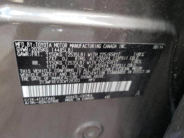 Photo 10 from auction – 2014 TOYOTA RAV4 XLE with VIN 2T3WFREV3EW128303