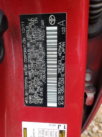 Photo 10 from auction – 2012 TOYOTA COROLLA BA with VIN JTDBU4EE3C9170877