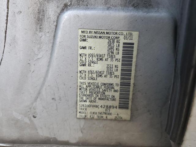 Photo 10 from auction – 2011 SUZUKI EQUATOR SP with VIN 5Z61D0FV4BC428894