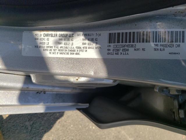 Photo 10 from auction – 2015 CHRYSLER 200 S with VIN 1C3CCCDG0FN553812