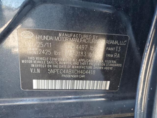 Photo 10 from auction – 2012 HYUNDAI SONATA SE with VIN 5NPEC4ABXCH404418