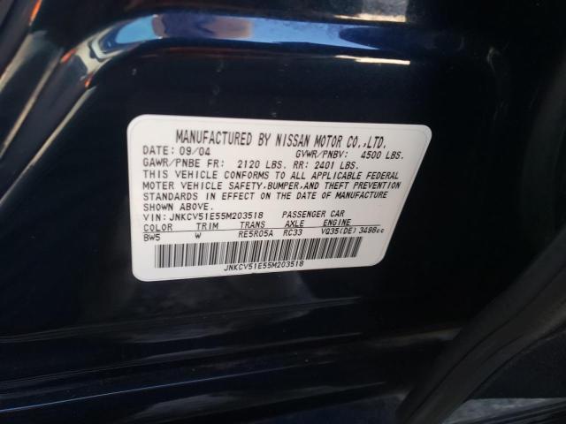Photo 10 from auction – 2005 INFINITI G35 with VIN JNKCV51E55M203518