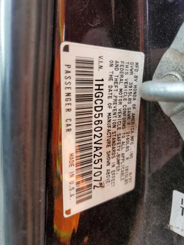 Photo 10 from auction – 1997 HONDA ACCORD se with VIN 1HGCD5602VA257072
