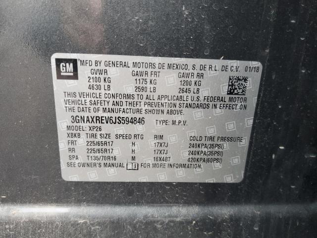 Photo 10 from auction – 2018 CHEVROLET EQUINOX LS with VIN 3GNAXREV6JS594846