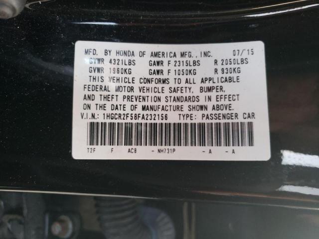 Photo 10 from auction – 2015 HONDA ACCORD SPO with VIN 1HGCR2F58FA232156