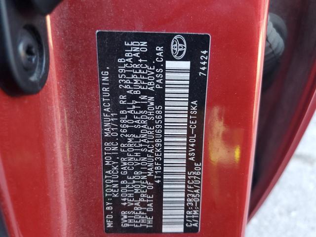 Photo 10 from auction – 2011 TOYOTA CAMRY BASE with VIN 4T1BF3EK9BU695685