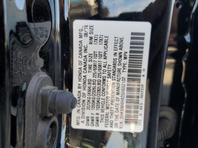 Photo 10 from auction – 2016 HONDA CR-V SE with VIN 2HKRM4H42GH692107